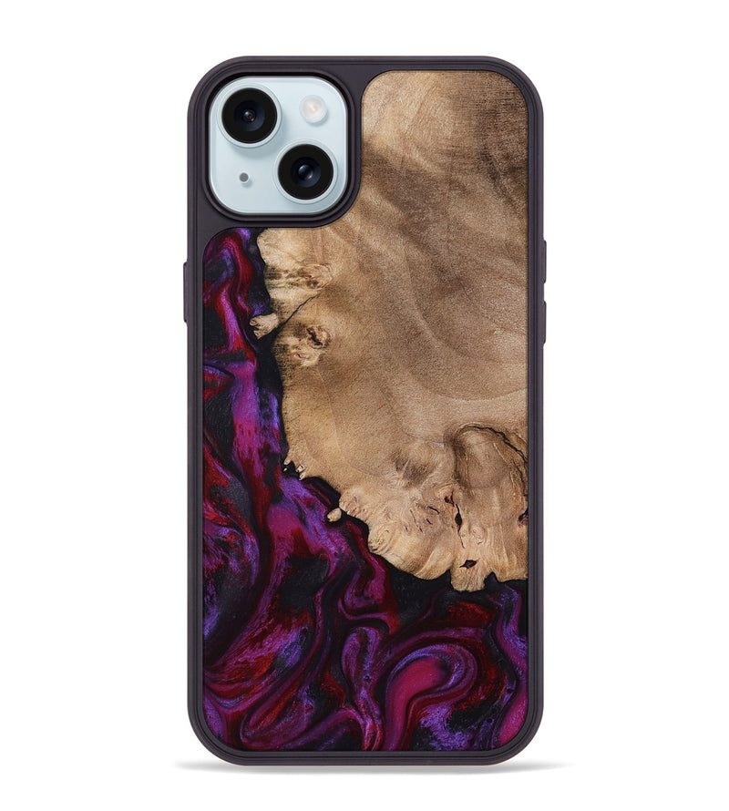 iPhone 15 Plus Wood Phone Case - Chyna (Red, 798305)