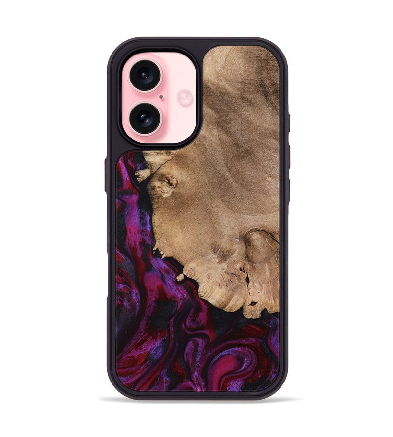 iPhone 16 Wood Phone Case - Chyna (Red, 798305)