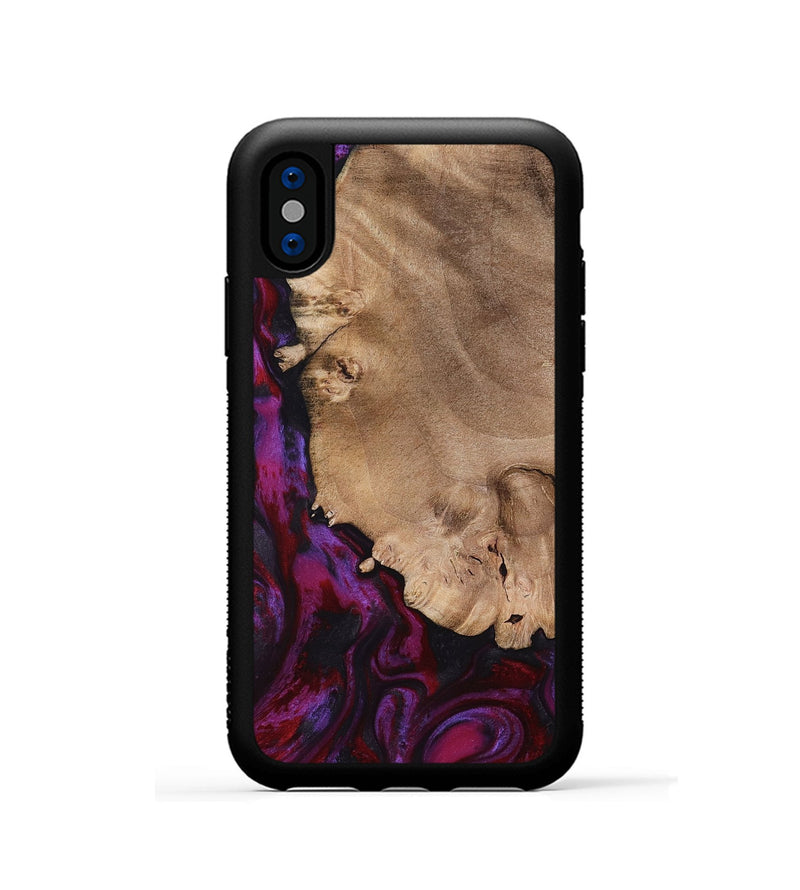 iPhone Xs Wood Phone Case - Chyna (Red, 798305)