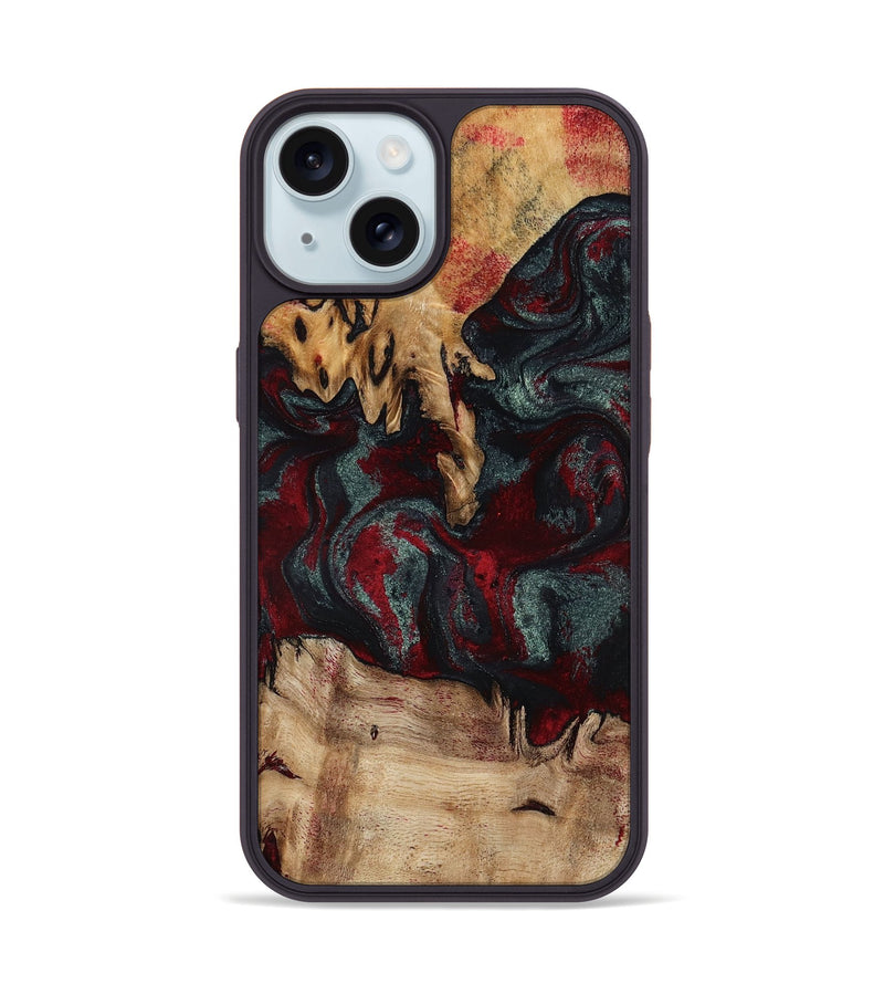iPhone 15 Wood Phone Case - Millard (Red, 798306)