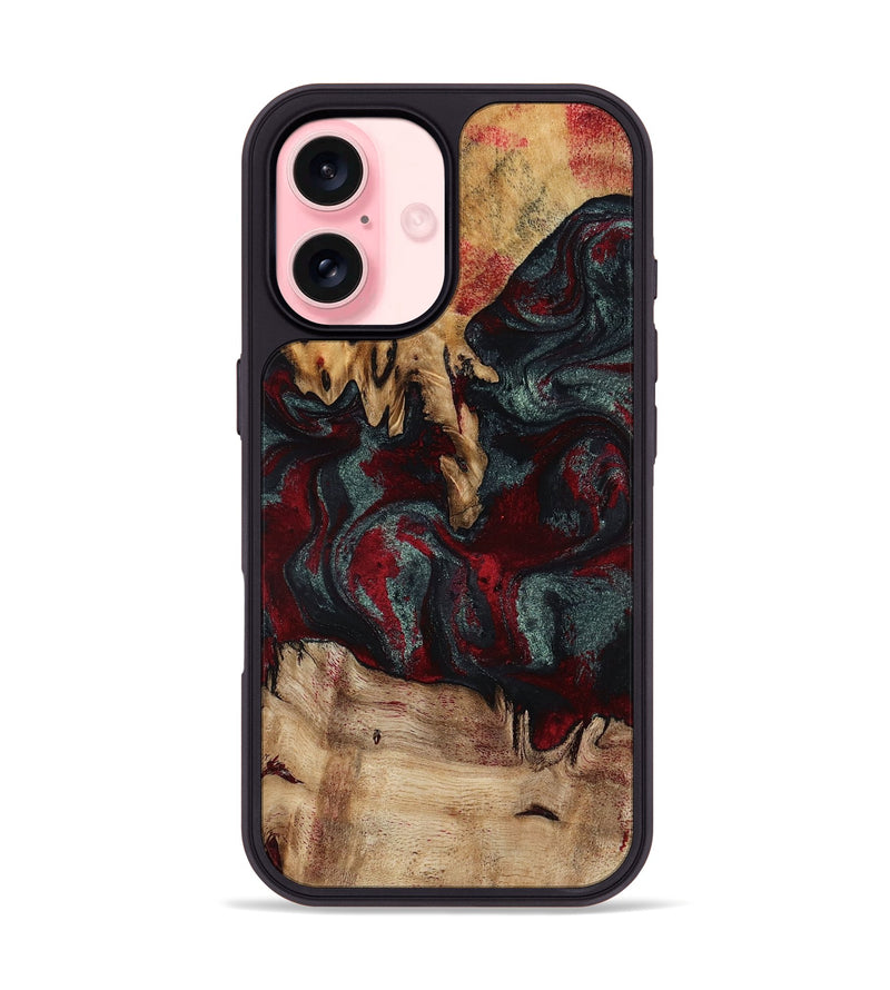 iPhone 16 Wood Phone Case - Millard (Red, 798306)