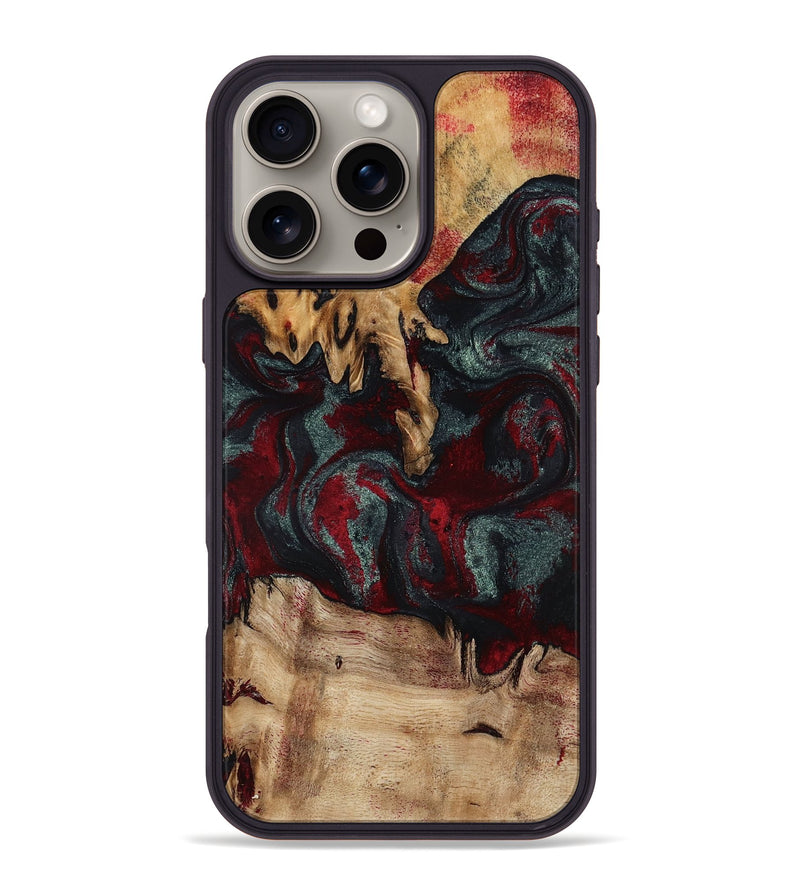 iPhone 16 Pro Max Wood Phone Case - Millard (Red, 798306)