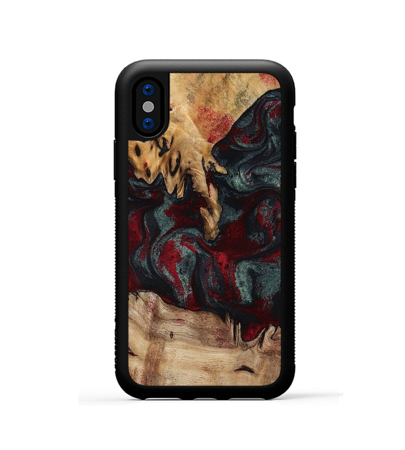 iPhone Xs Wood Phone Case - Millard (Red, 798306)