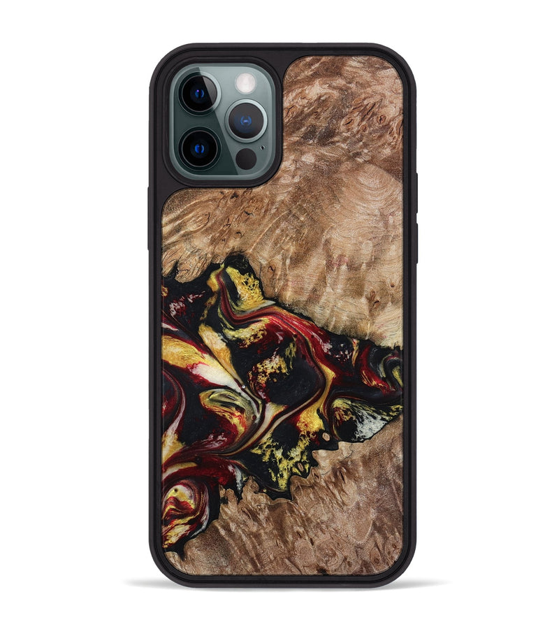 iPhone 12 Pro Max Wood Phone Case - Alivia (Red, 798308)