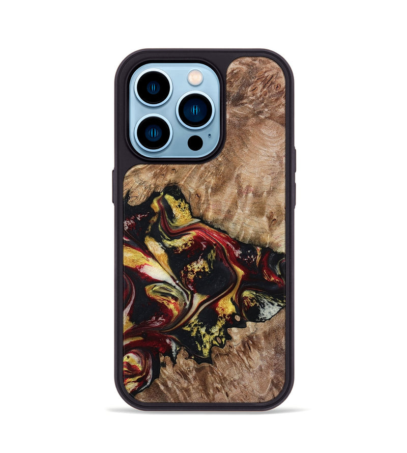 iPhone 14 Pro Wood Phone Case - Alivia (Red, 798308)