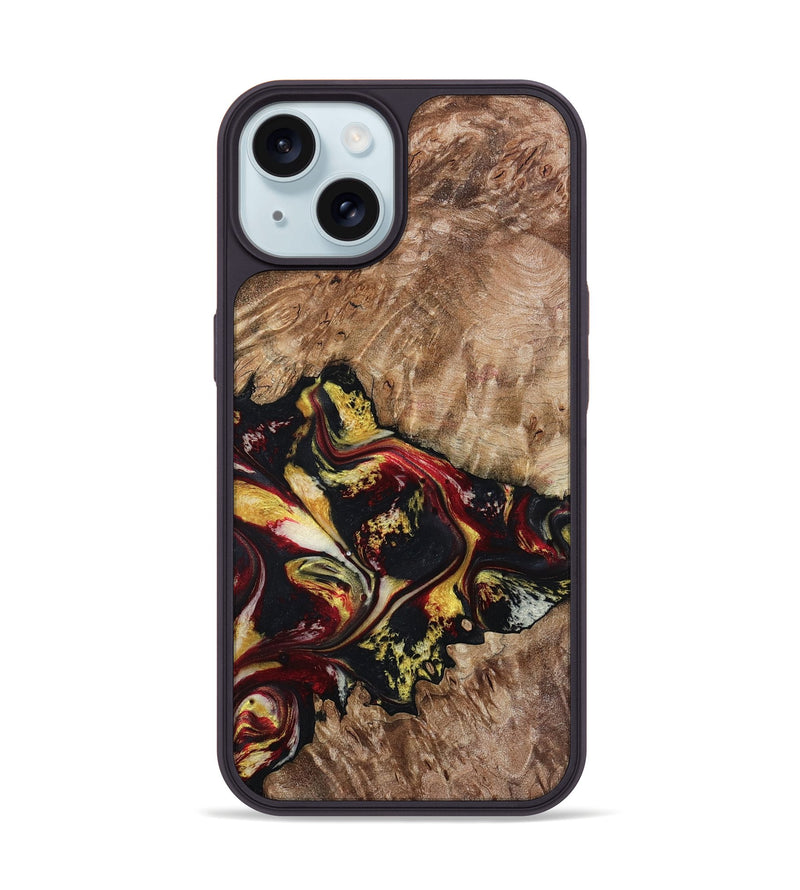 iPhone 15 Wood Phone Case - Alivia (Red, 798308)