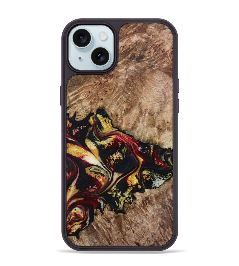 iPhone 15 Plus Wood Phone Case - Alivia (Red, 798308)