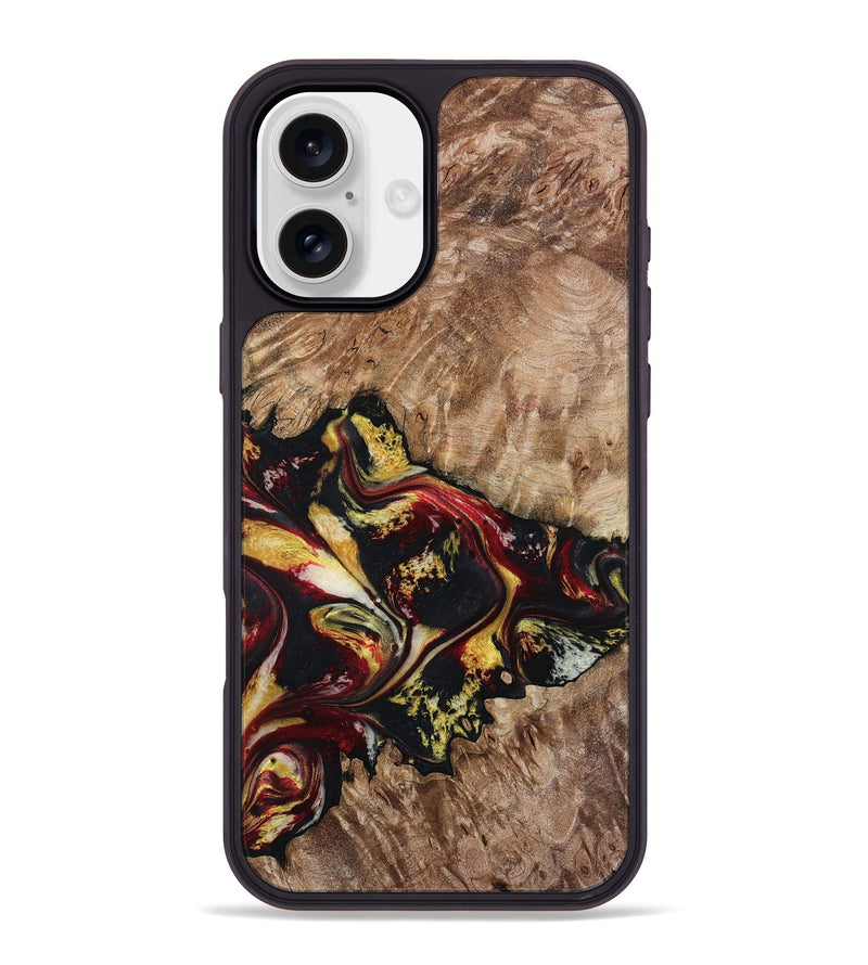 iPhone 16 Plus Wood Phone Case - Alivia (Red, 798308)