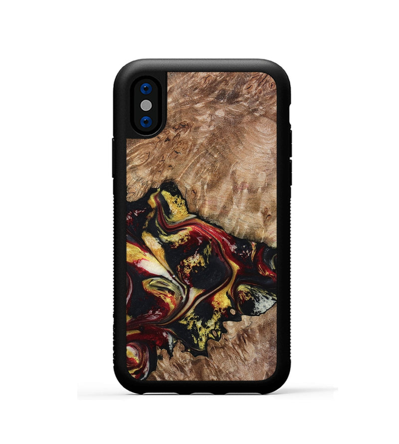 iPhone Xs Wood Phone Case - Alivia (Red, 798308)