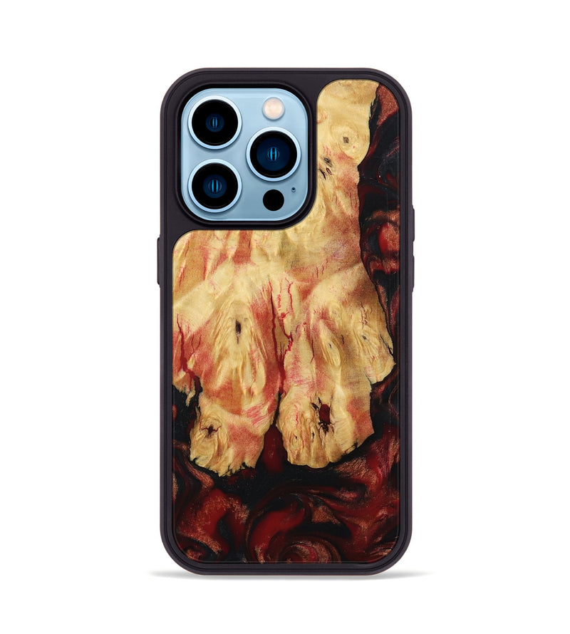 iPhone 14 Pro Wood Phone Case - Ladonna (Red, 798310)