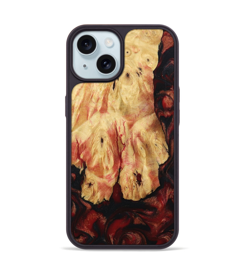 iPhone 15 Wood Phone Case - Ladonna (Red, 798310)