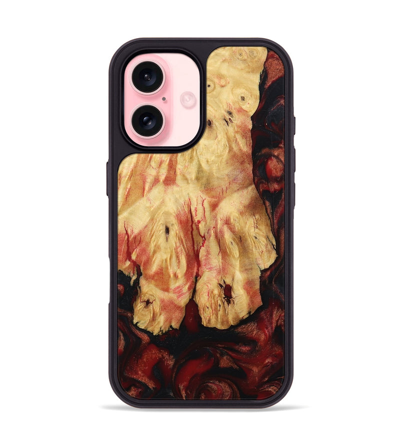 iPhone 16 Wood Phone Case - Ladonna (Red, 798310)