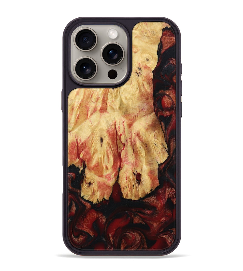 iPhone 16 Pro Max Wood Phone Case - Ladonna (Red, 798310)