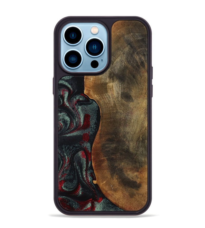 iPhone 14 Pro Max Wood Phone Case - Bodie (Red, 798313)