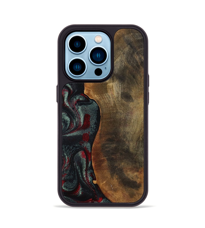iPhone 14 Pro Wood Phone Case - Bodie (Red, 798313)