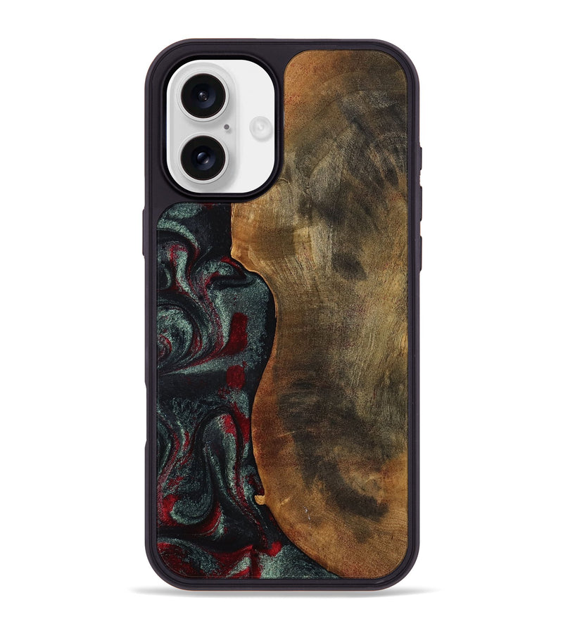 iPhone 16 Plus Wood Phone Case - Bodie (Red, 798313)