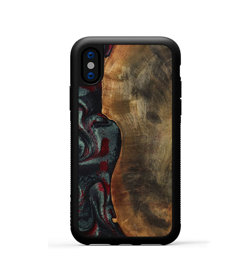 iPhone Xs Wood Phone Case - Bodie (Red, 798313)