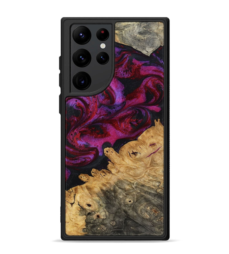 Galaxy S22 Ultra Wood Phone Case - Adriel (Red, 798316)