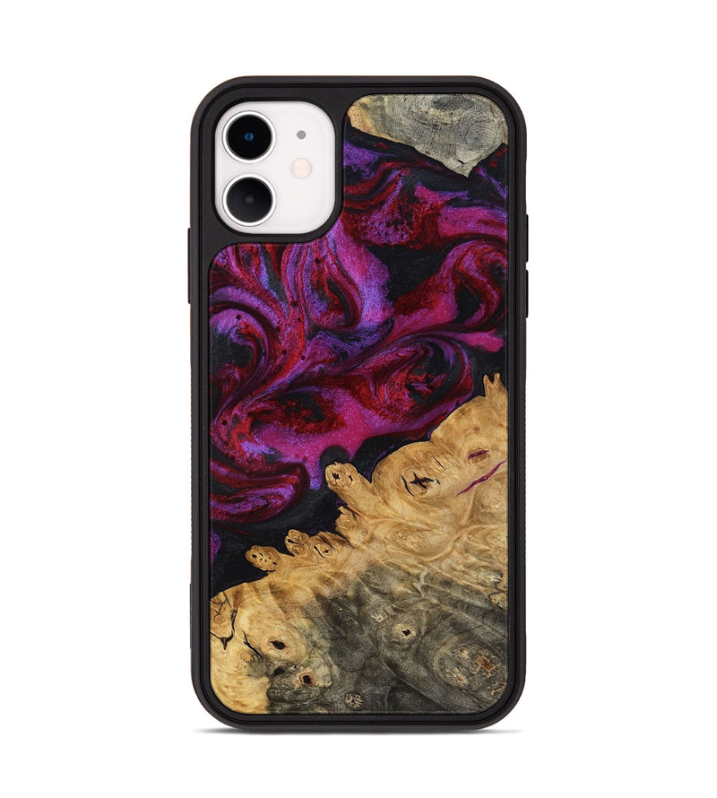 iPhone 11 Wood Phone Case - Adriel (Red, 798316)
