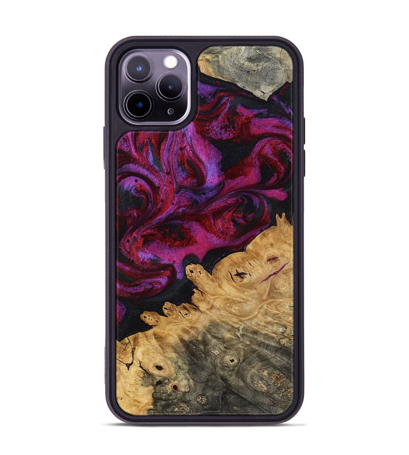 iPhone 11 Pro Max Wood Phone Case - Adriel (Red, 798316)