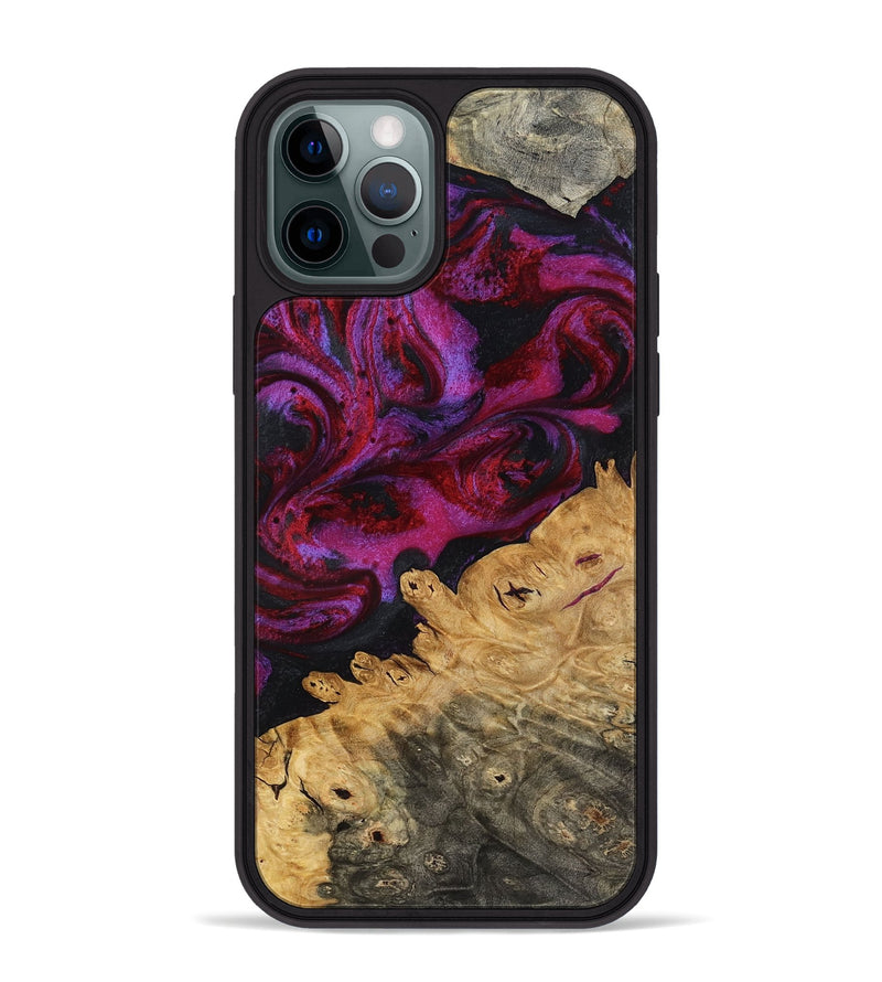 iPhone 12 Pro Max Wood Phone Case - Adriel (Red, 798316)