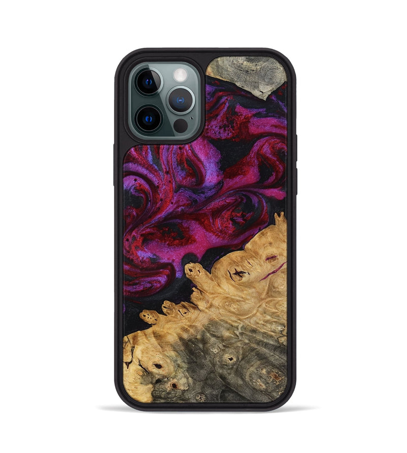 iPhone 12 Pro Wood Phone Case - Adriel (Red, 798316)