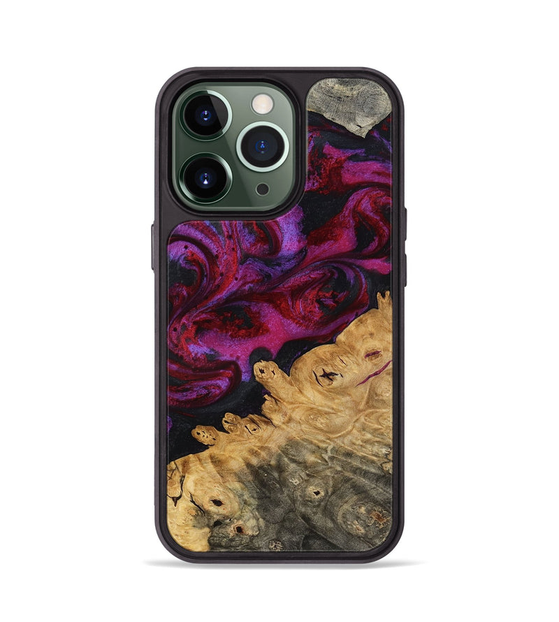 iPhone 13 Pro Wood Phone Case - Adriel (Red, 798316)