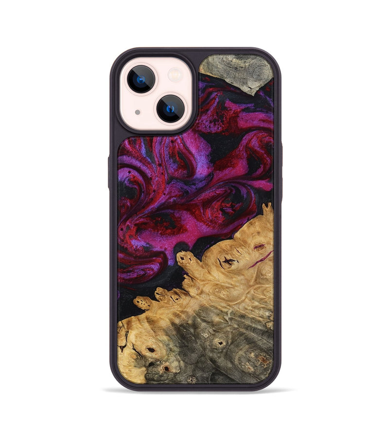 iPhone 14 Wood Phone Case - Adriel (Red, 798316)