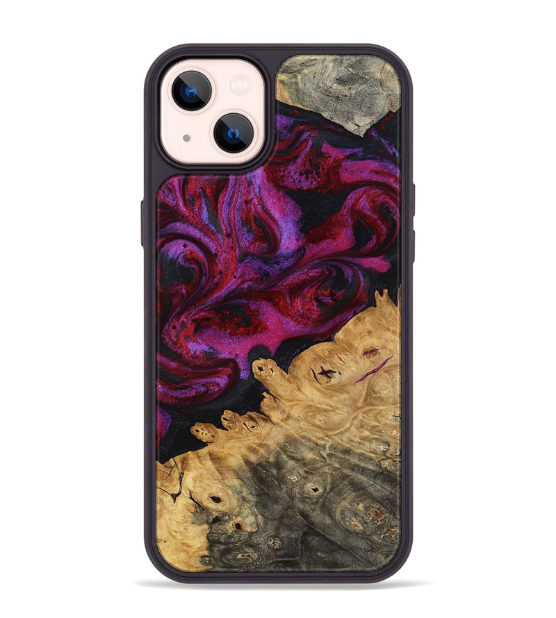 iPhone 14 Plus Wood Phone Case - Adriel (Red, 798316)