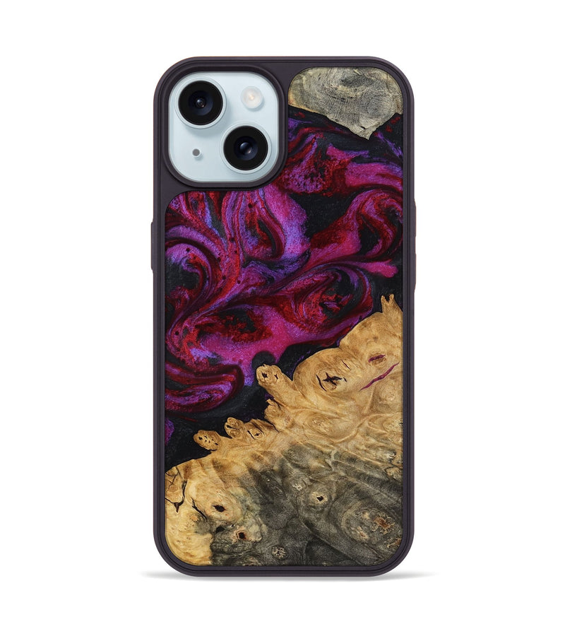 iPhone 15 Wood Phone Case - Adriel (Red, 798316)