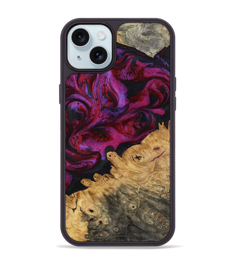 iPhone 15 Plus Wood Phone Case - Adriel (Red, 798316)