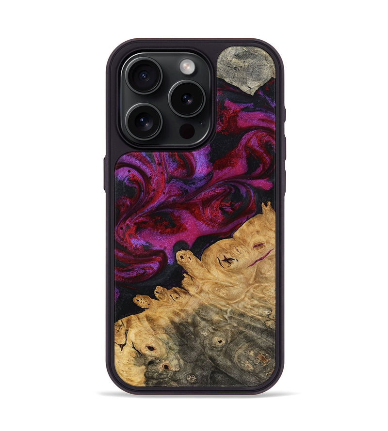 iPhone 15 Pro Wood Phone Case - Adriel (Red, 798316)