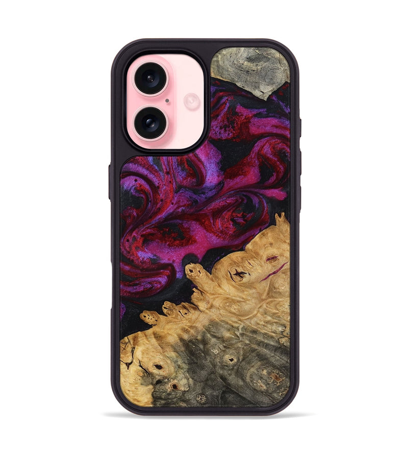 iPhone 16 Wood Phone Case - Adriel (Red, 798316)