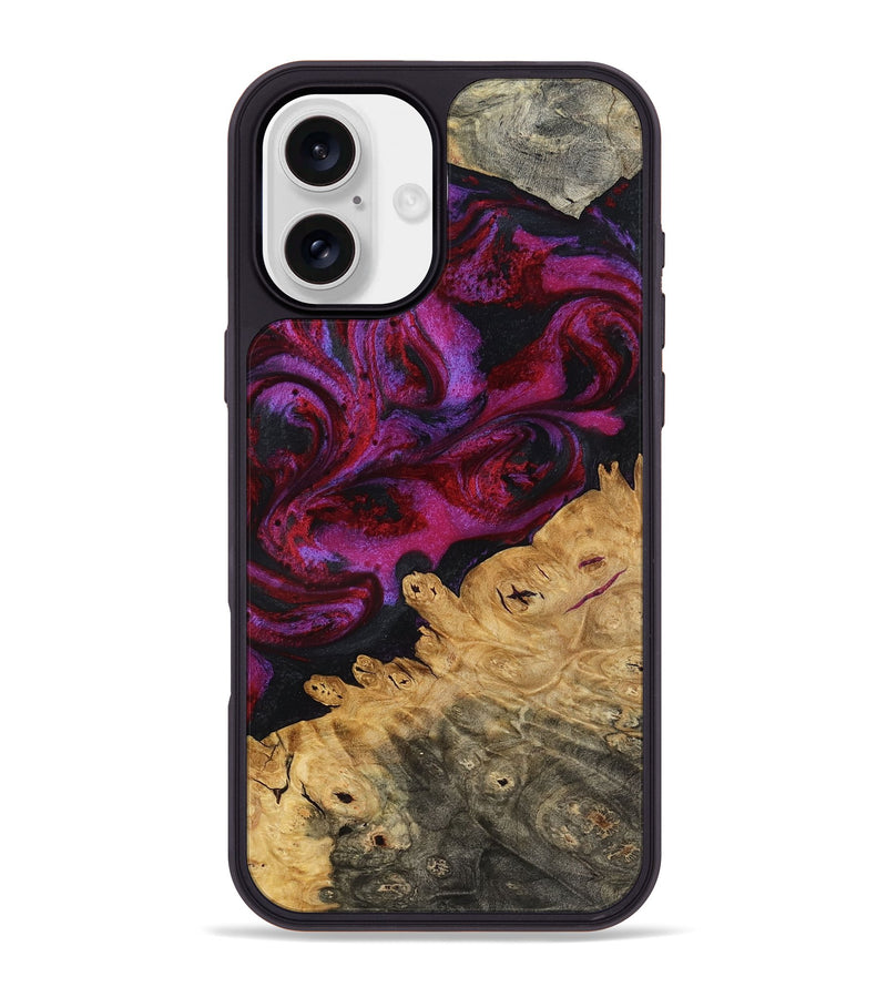 iPhone 16 Plus Wood Phone Case - Adriel (Red, 798316)