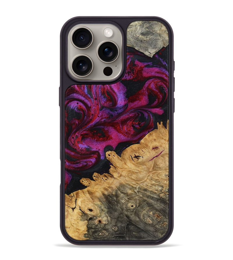 iPhone 16 Pro Max Wood Phone Case - Adriel (Red, 798316)