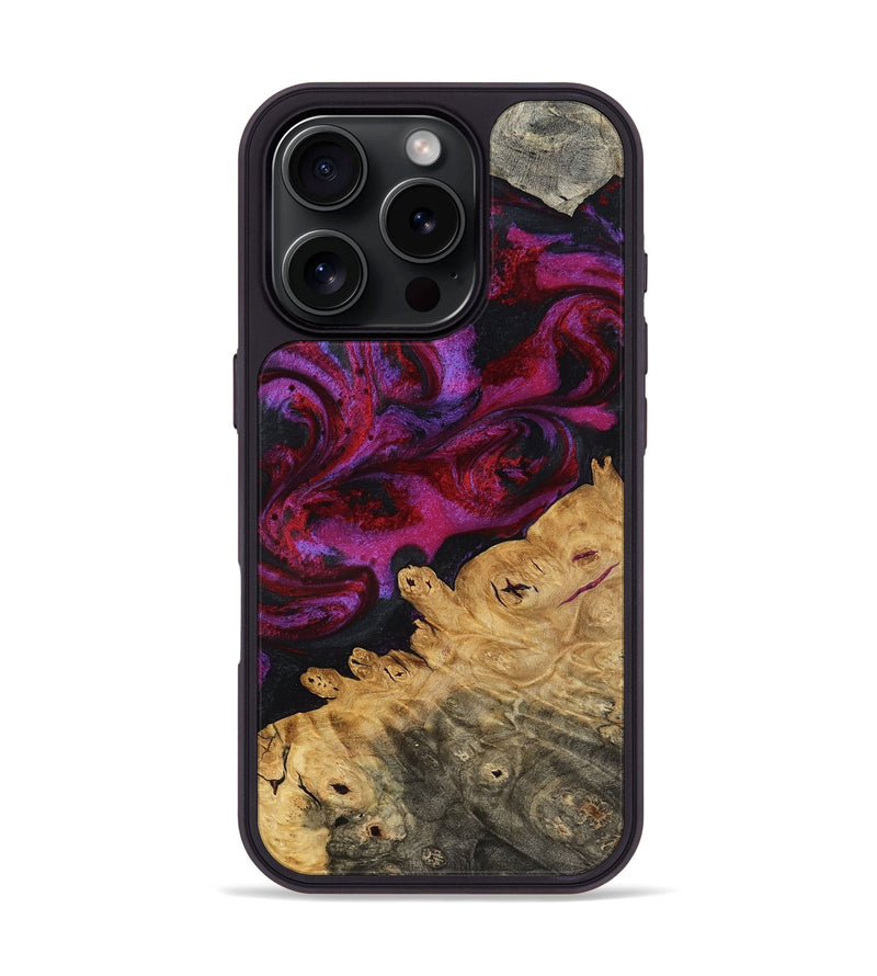 iPhone 16 Pro Wood Phone Case - Adriel (Red, 798316)