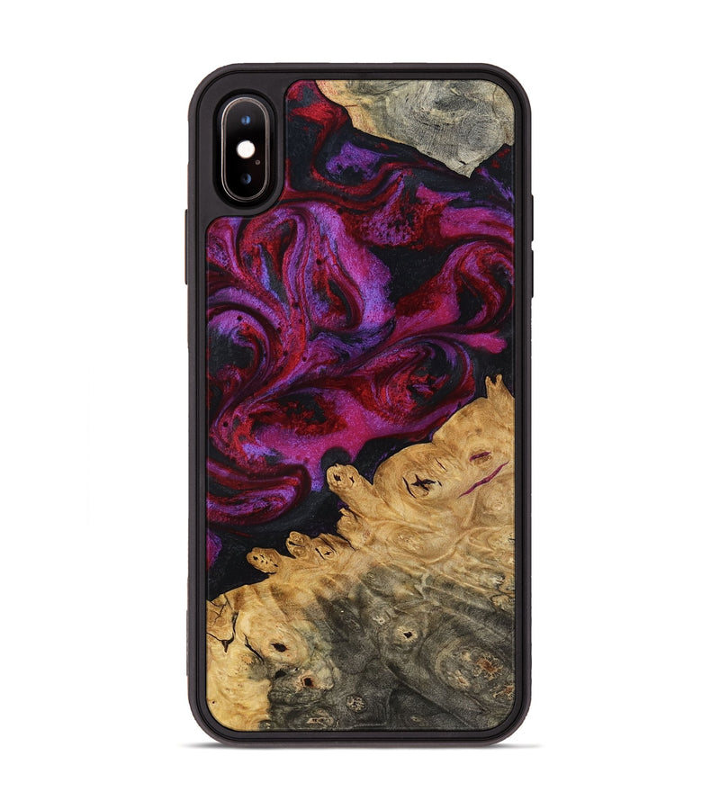 iPhone Xs Max Wood Phone Case - Adriel (Red, 798316)