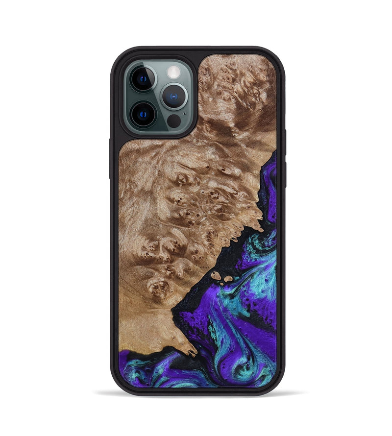 iPhone 12 Pro Wood Phone Case - Kennedy (Purple, 798317)