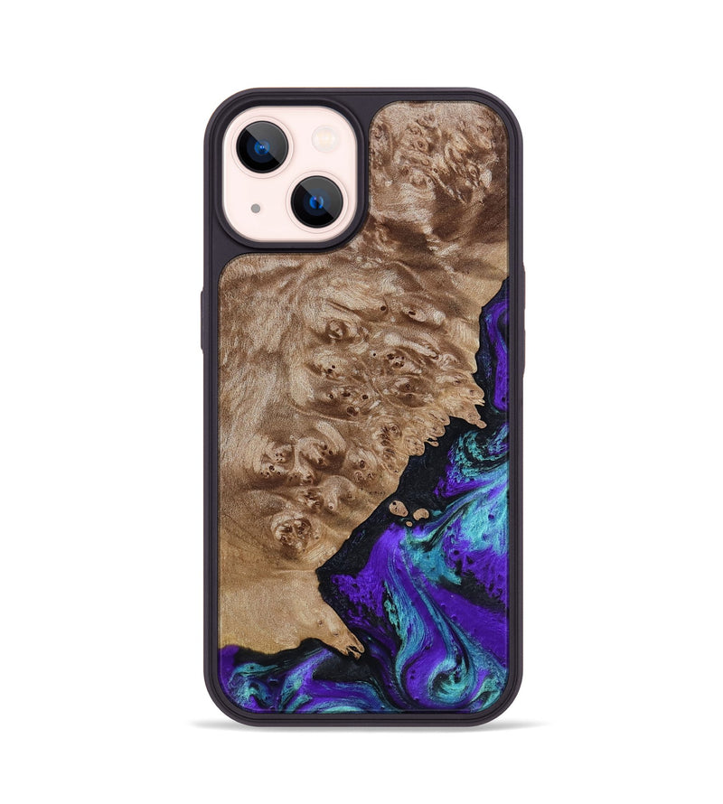 iPhone 14 Wood Phone Case - Kennedy (Purple, 798317)