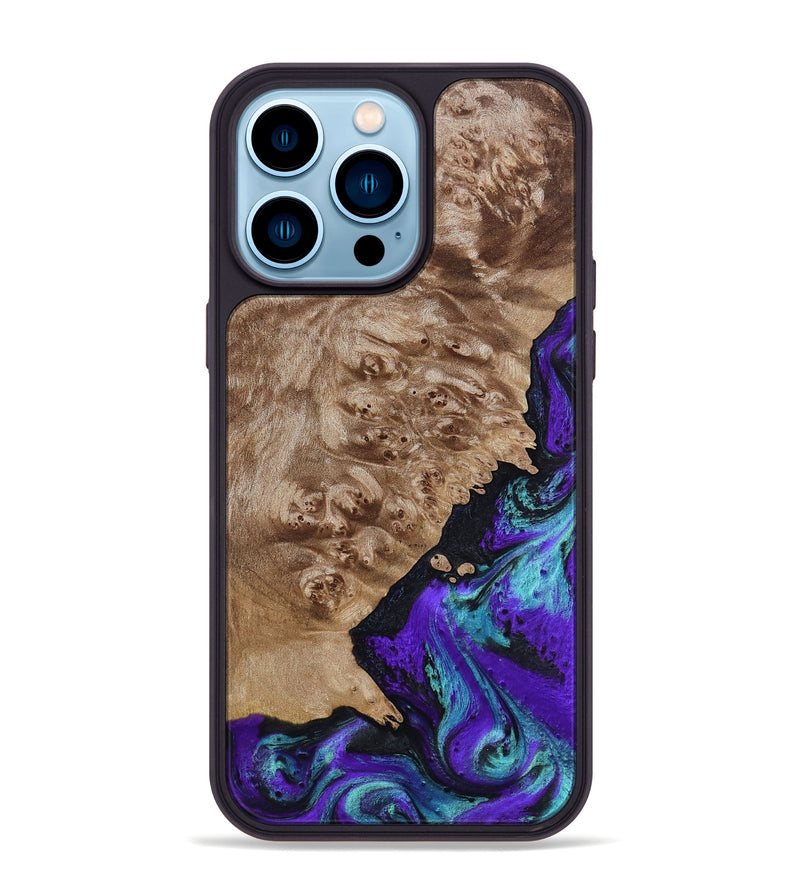iPhone 14 Pro Max Wood Phone Case - Kennedy (Purple, 798317)