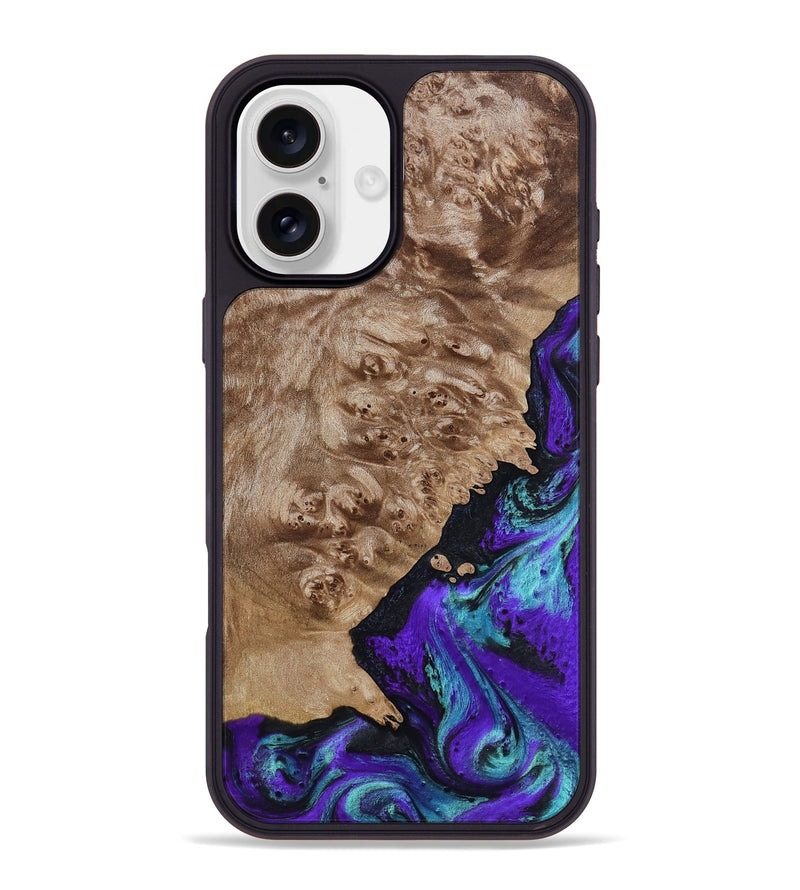 iPhone 16 Plus Wood Phone Case - Kennedy (Purple, 798317)