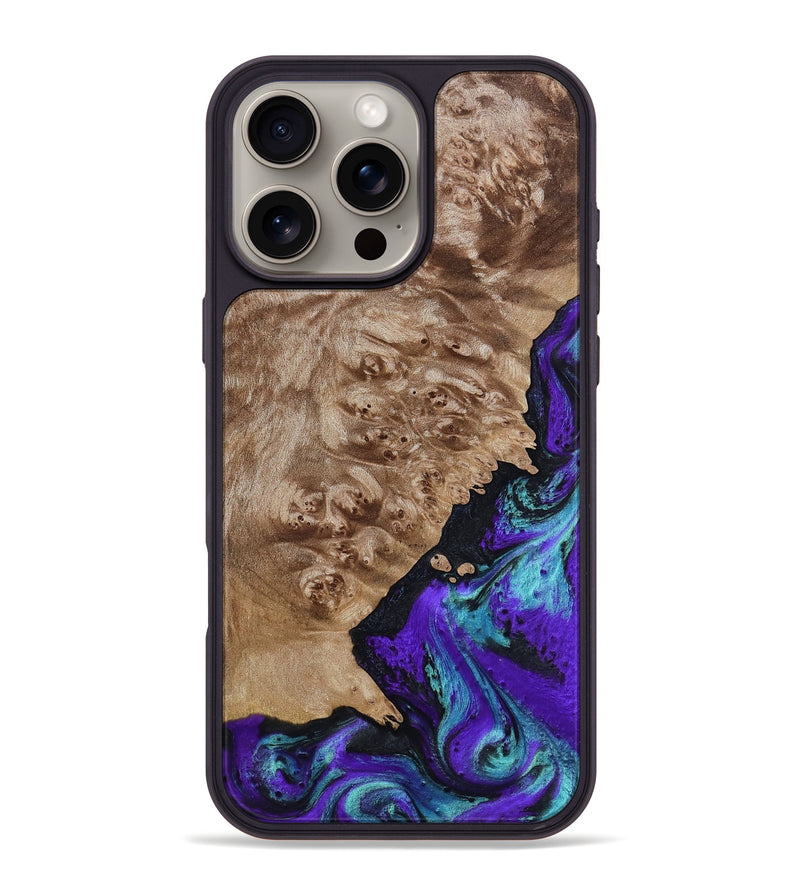iPhone 16 Pro Max Wood Phone Case - Kennedy (Purple, 798317)