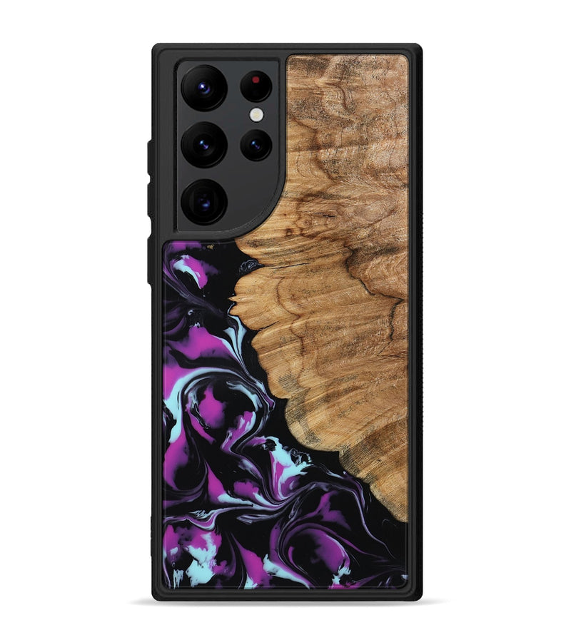 Galaxy S22 Ultra Wood Phone Case - Kylee (Purple, 798319)