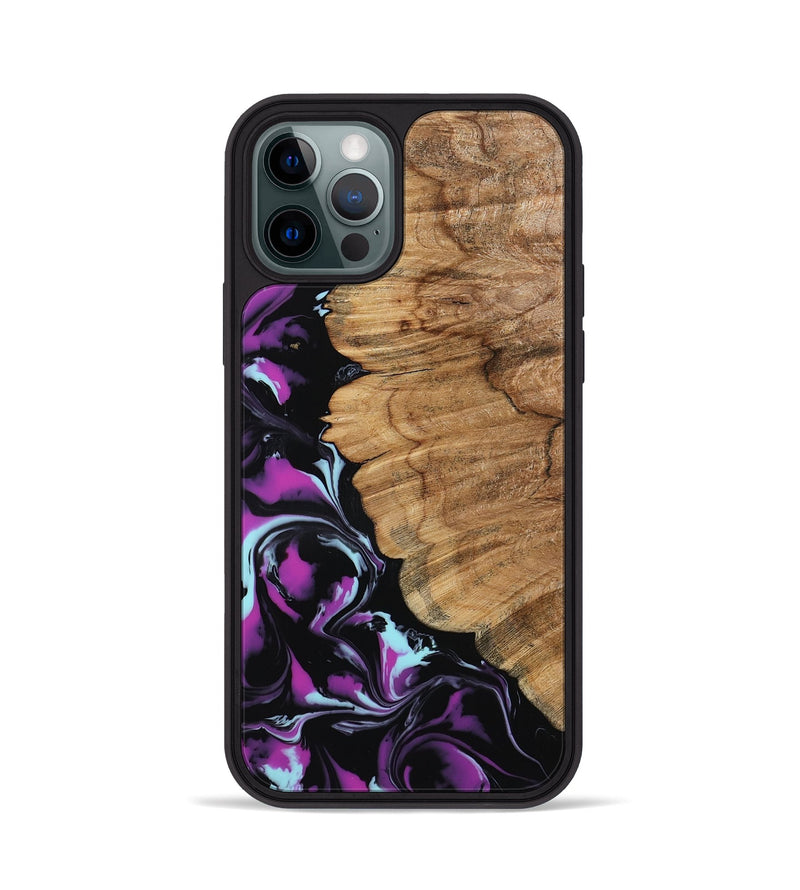 iPhone 12 Pro Wood Phone Case - Kylee (Purple, 798319)