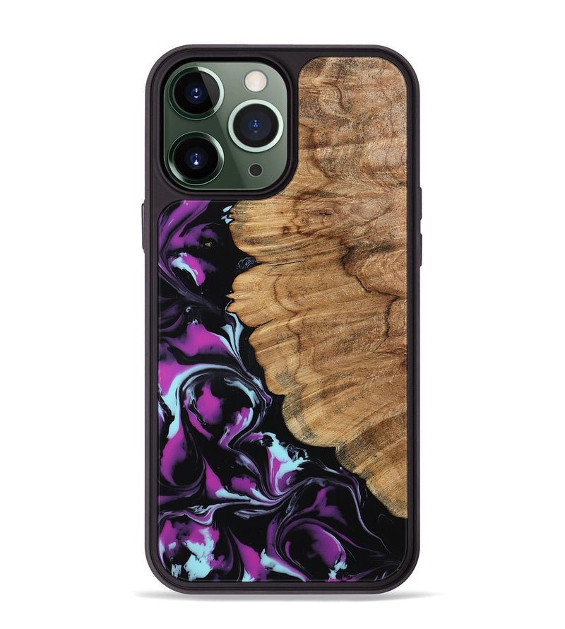 iPhone 13 Pro Max Wood Phone Case - Kylee (Purple, 798319)