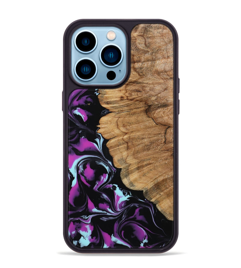 iPhone 14 Pro Max Wood Phone Case - Kylee (Purple, 798319)