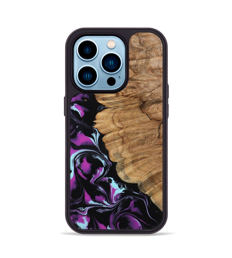 iPhone 14 Pro Wood Phone Case - Kylee (Purple, 798319)