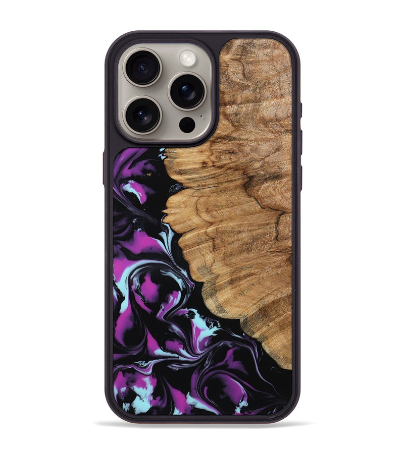 iPhone 15 Pro Max Wood Phone Case - Kylee (Purple, 798319)