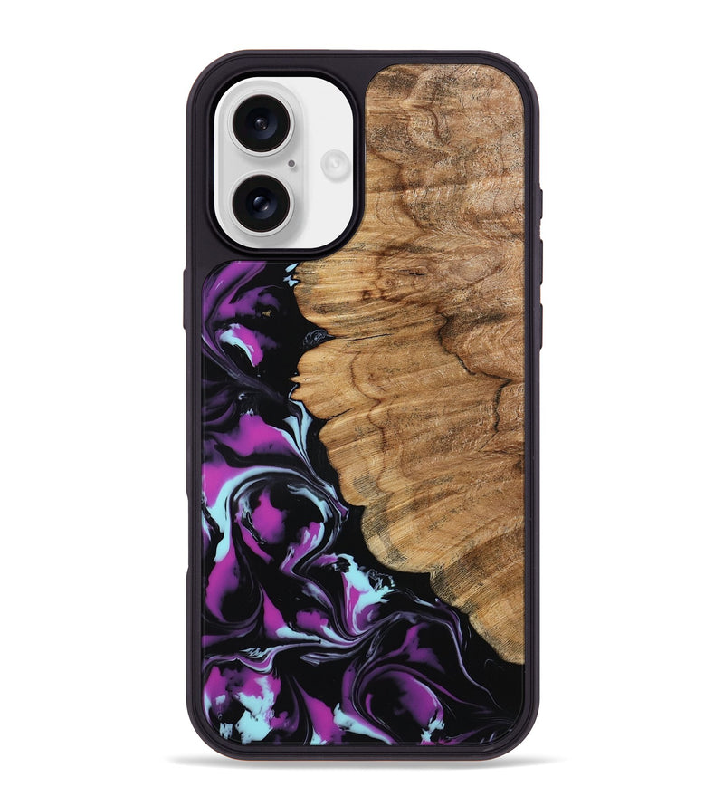 iPhone 16 Plus Wood Phone Case - Kylee (Purple, 798319)