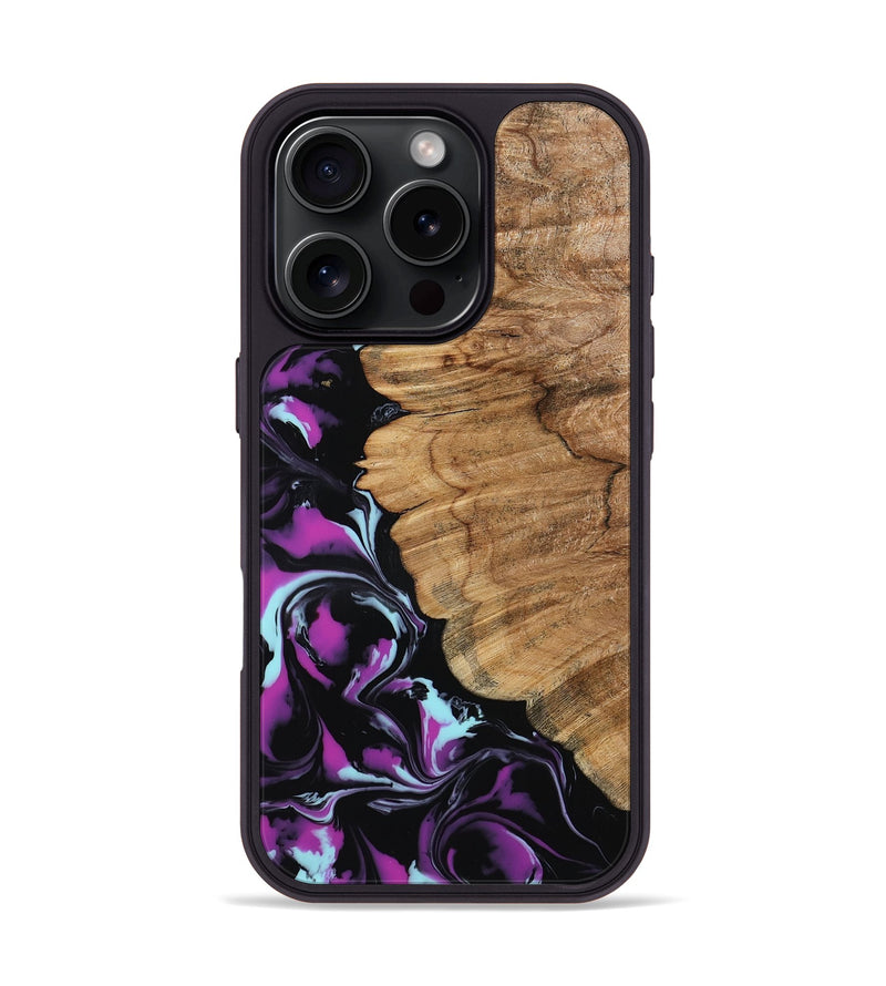 iPhone 16 Pro Wood Phone Case - Kylee (Purple, 798319)
